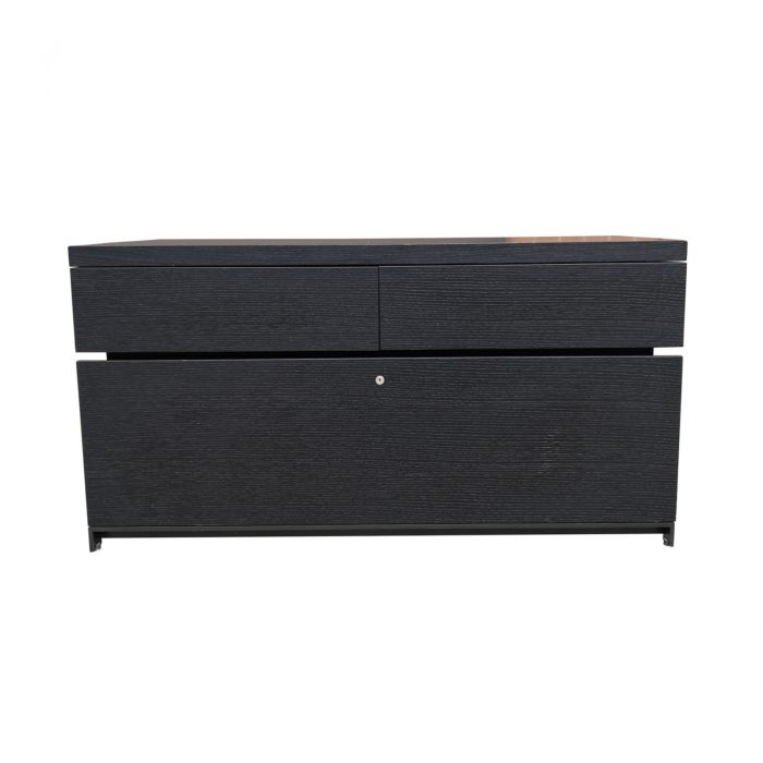 Two Design Lovers dark veneer filing cabinet
