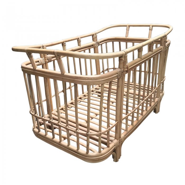 Two Design Lovers cane cot side angle