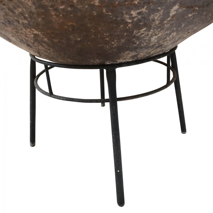 Two Design Lovers metal fire pit close up side view