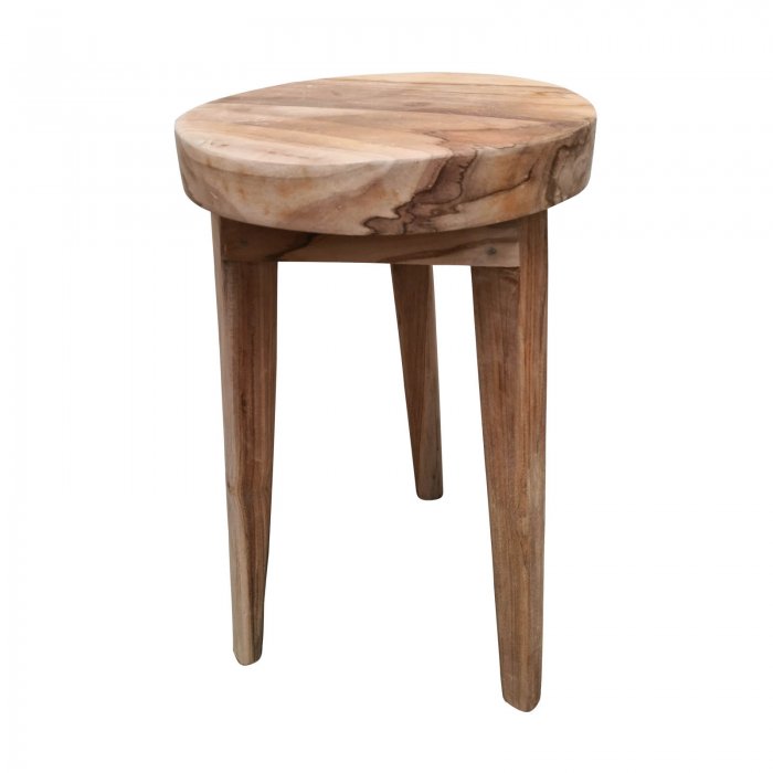 Two Design Lovers natural wood pair of side tables model 1