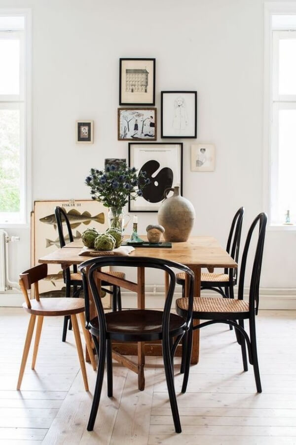 Two Design Lovers blog post casual dining room Thonet chairs