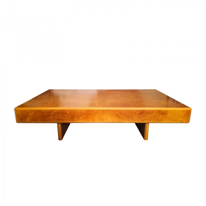 Two Design Lovers Burl Maple Wood coffee table front