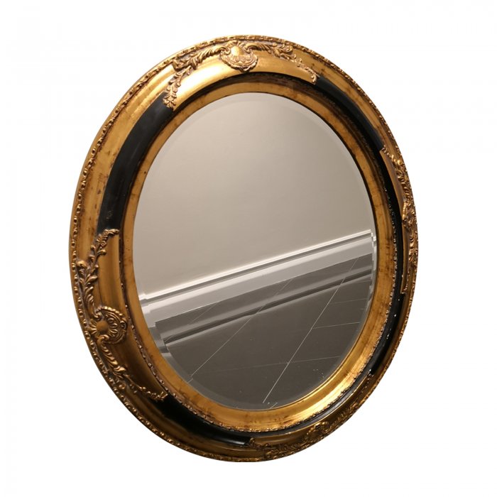 Decorative black gold mirror