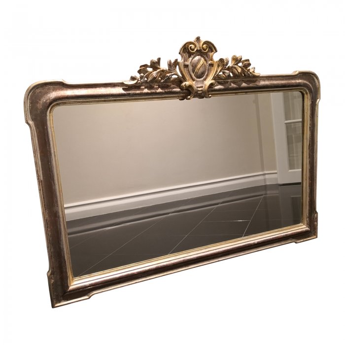 Decorative carved wide mirror