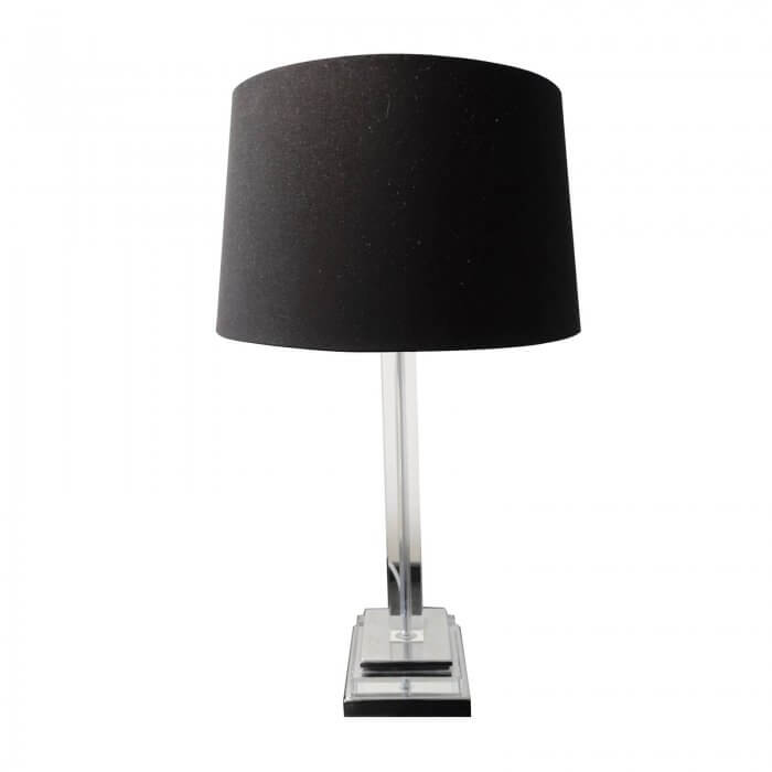 Two Design Lovers bedside table lamps with black shades