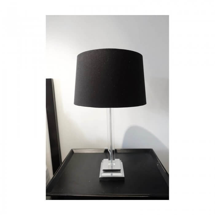Two Design Lovers bedside table lamps with black shades