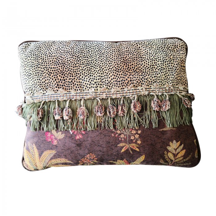 John-Richard leopard and floral cushion