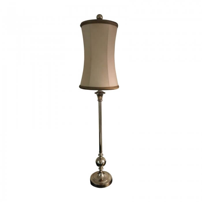 silver lamp with tilting shade