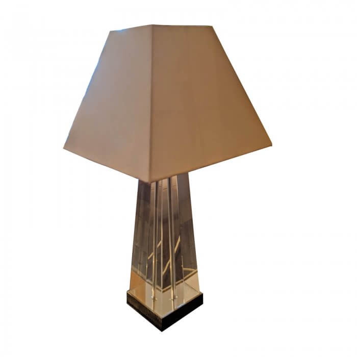 Coco Republic Perspex Lamp with cream shade
