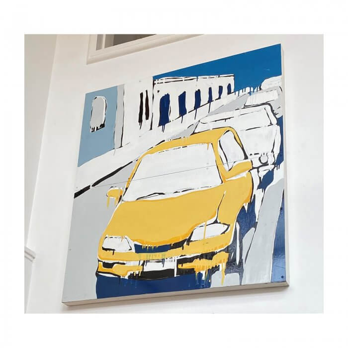 Jasper Knight original artwork Yellow Car