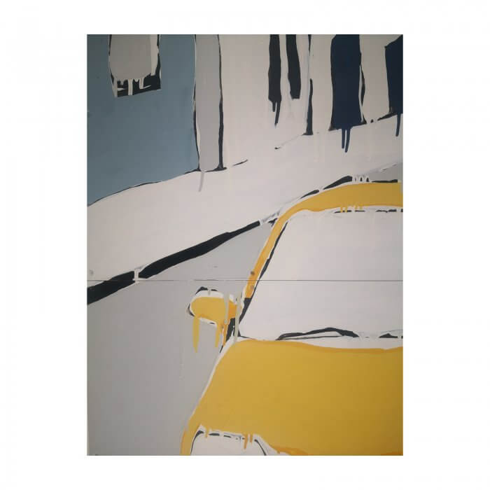 Jasper Knight original artwork Yellow Car