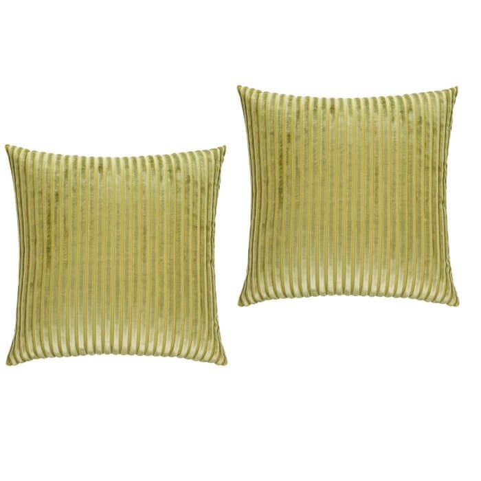 ;issoni Home Coomba ribbed velvet olive green cushions (pair)