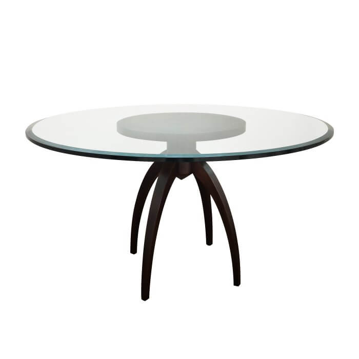 Phillip Silver Spider dining table with glass top