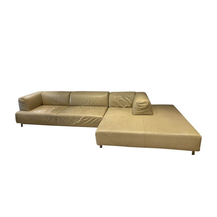 Living Divani Metro² cream leather modular sofa