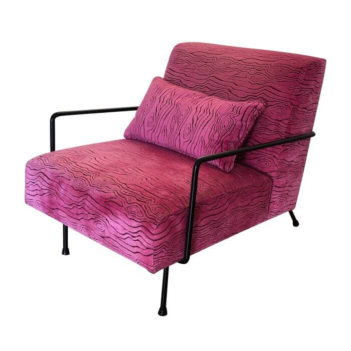 Norman & Quaine Grace chair in hot pink velvet