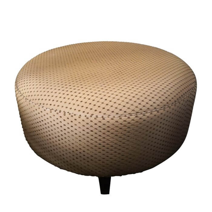 round upholstered ottoman