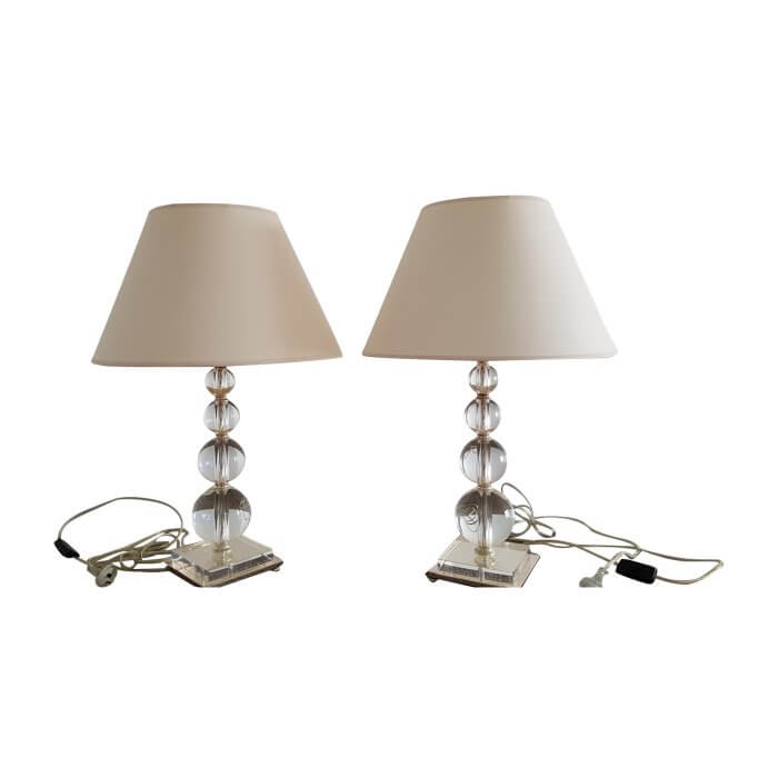Bloomingdales table lamps with glass base