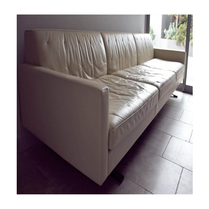 Poltrona Frau Kennedee Sofa in Cream leather