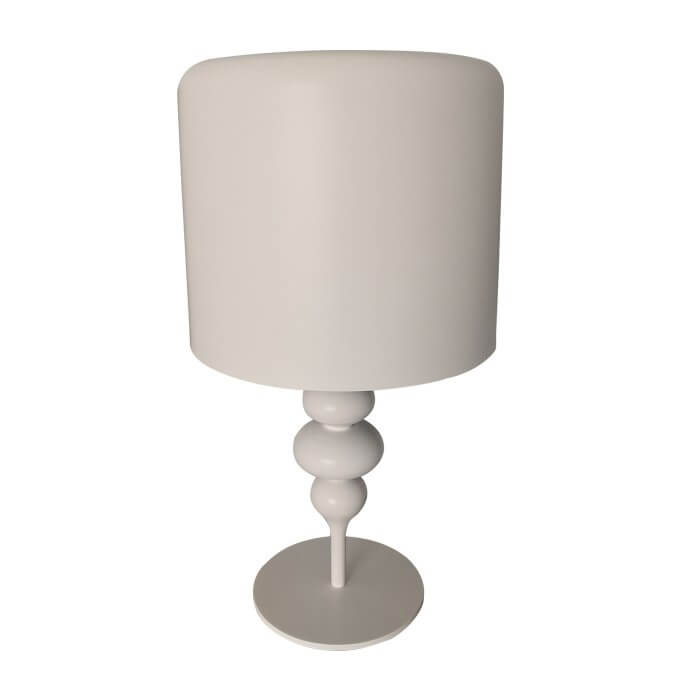 Fanuli Drop white metal table lamps, pair, second hand
