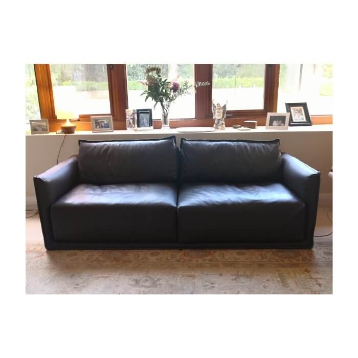SP01 Max Brown leather sofa