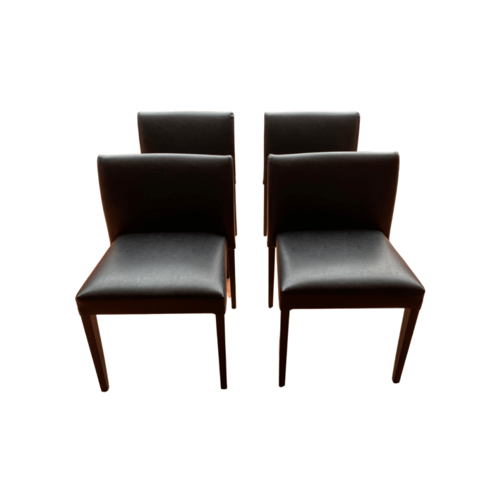 Two Design Lovers Andreu World Leather dining chairs x 4