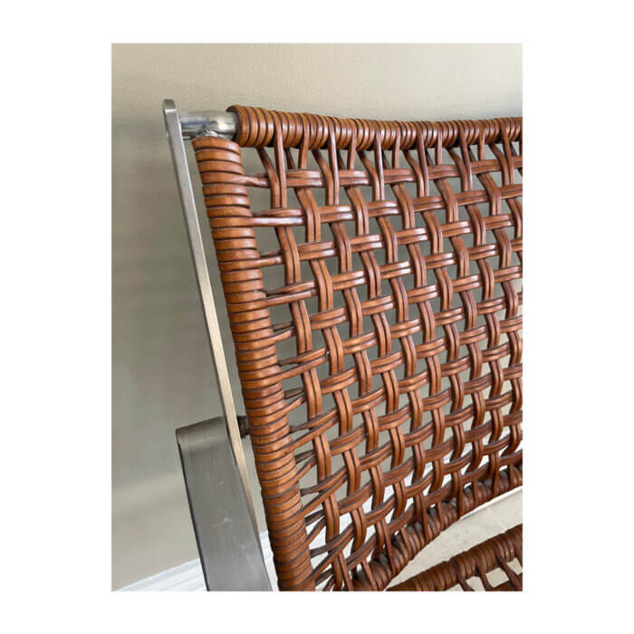 Flexform Carlotta folding chair in tan leather