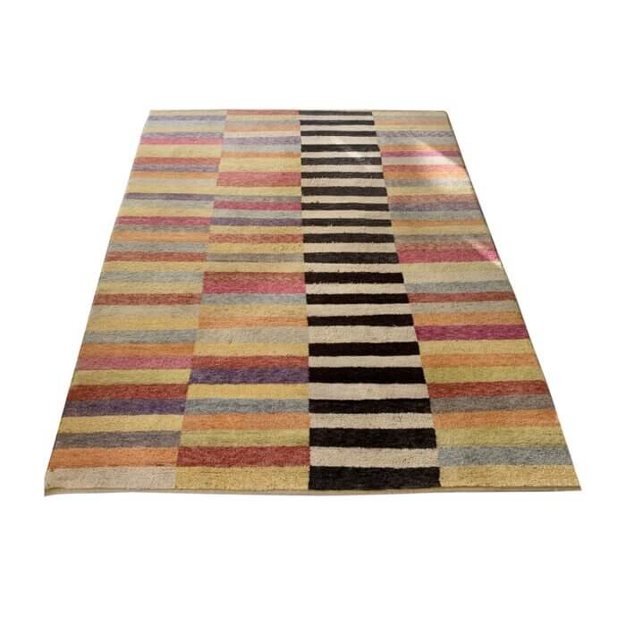 Loom multi colour stripe rug