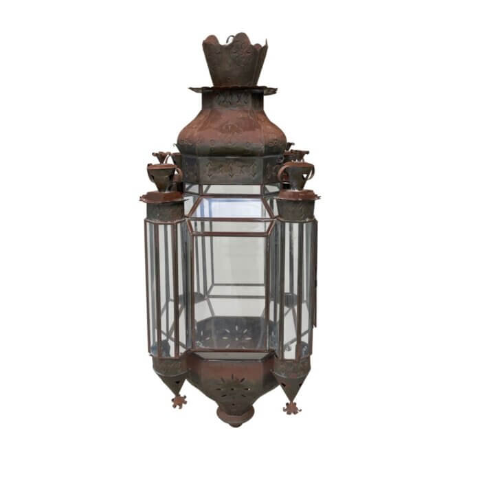 Moroccan lantern, wired