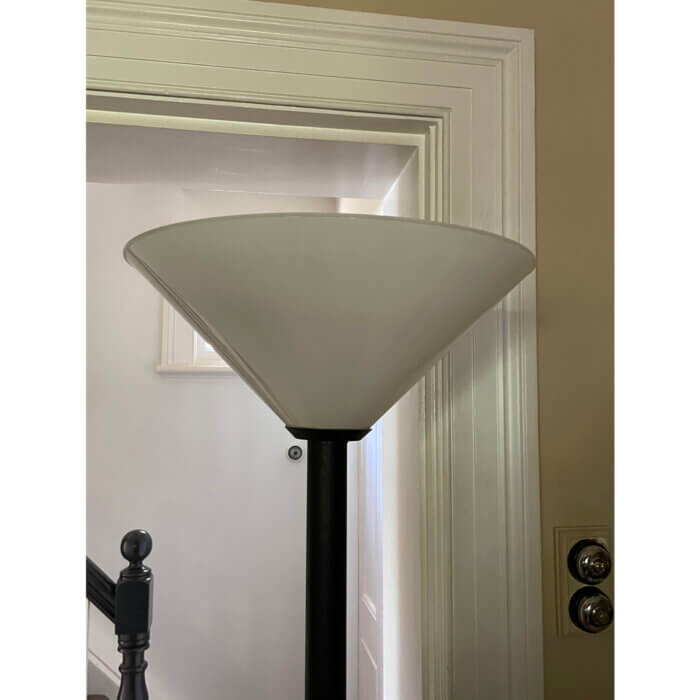 Italian floor lamp with white shade