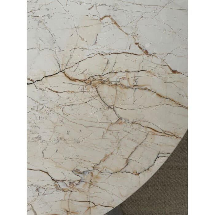 Globe West Amara Round Leg coffee table, brown marble