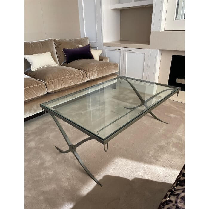 Two-Design-Lovers-Barbara-Barry-for-Baker-Glass-and-iron-coffee-table