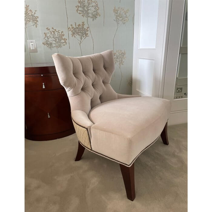 Cavit & Co velvet slipper chair