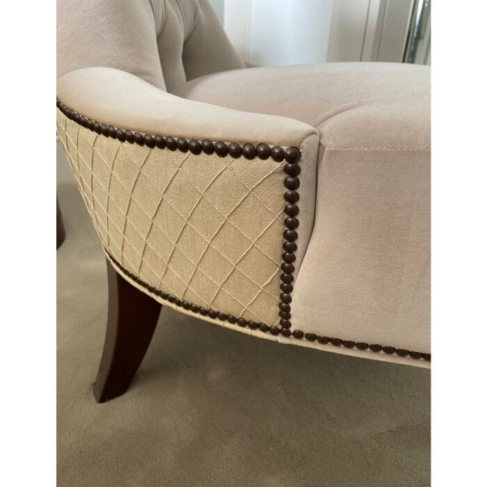Cavit & Co velvet slipper chair