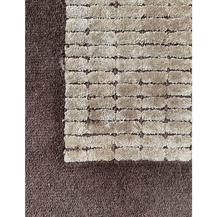 Designer Rugs Crossgrid rug, chocolate and champagne colours