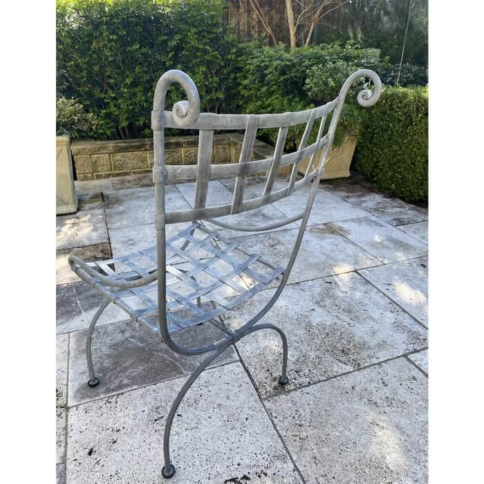 Two-Design-Lovers-wrought-iron-outdoor-dining-chairs-x-8