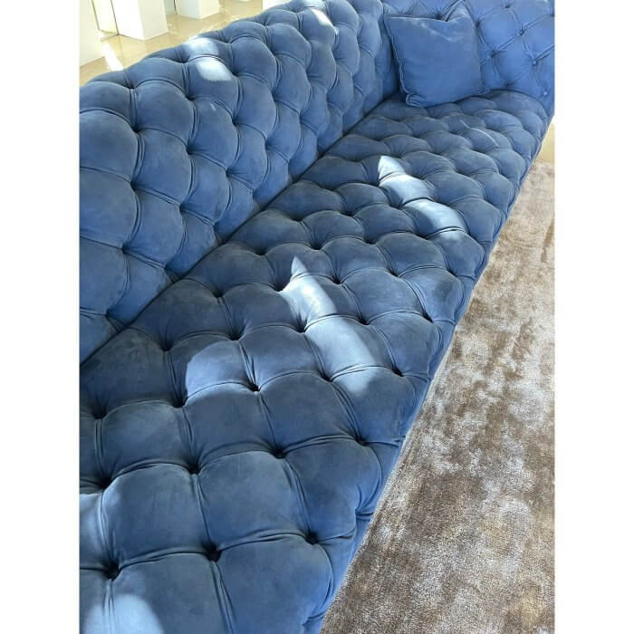 Baxter Chester Moon sofa, blue nabuck