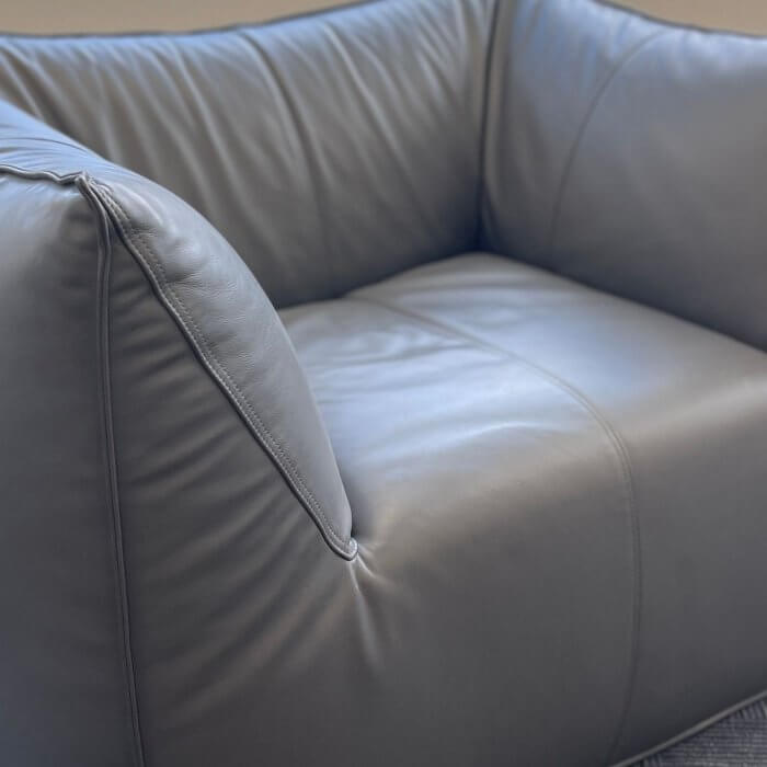 B&B Italia Le Bambole armchair in grey leather