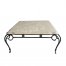 Stone and iron coffee table