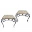 Stone and iron side tables