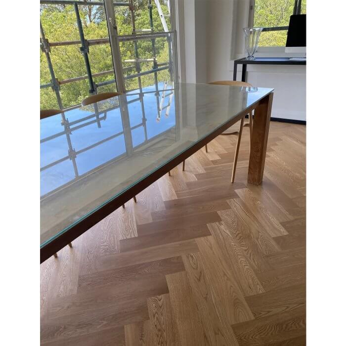 Two-Design-Lovers-MCM-Wooden-Table-with-glass-top