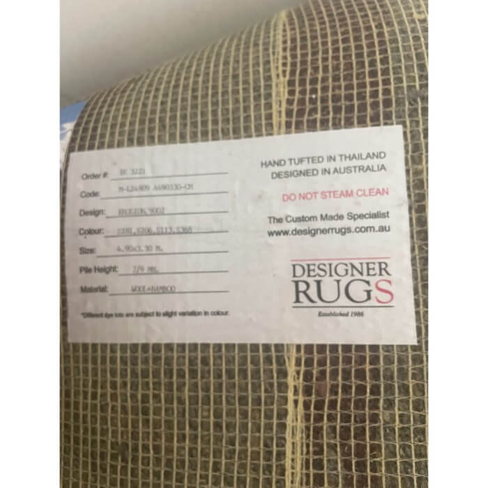 Designer Rugs 100% Wool and Bamboo Rug