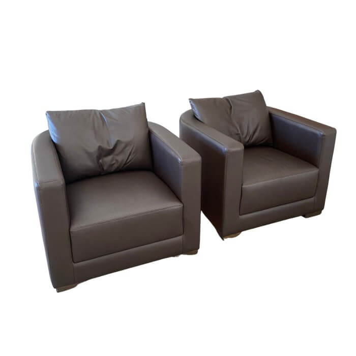 Two-Design-Lovers-Jardan-Oscar-Leather-Armchairs