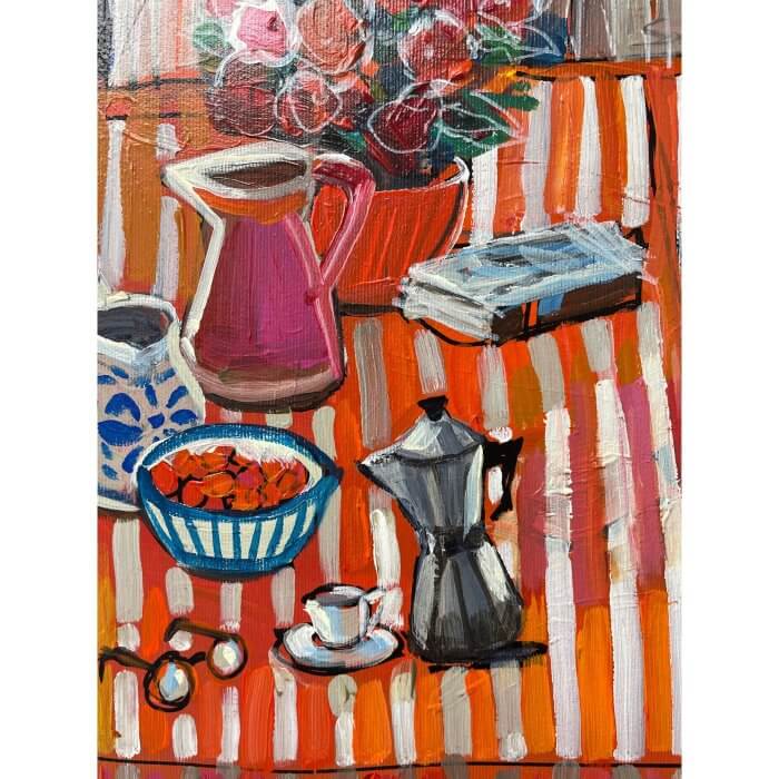 Christine Webb, Striped Tablecloth